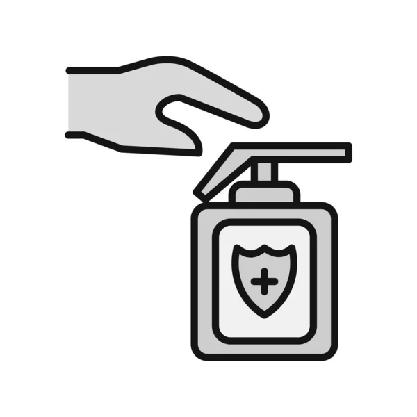 Sanitizer Filled Vector Line Icon Design — Stock Vector