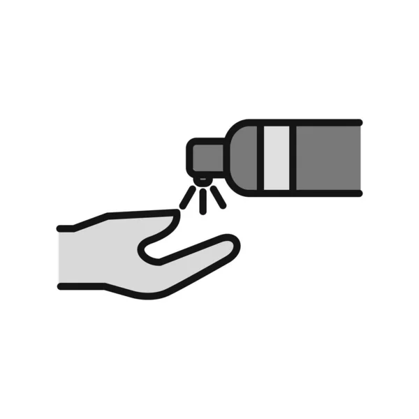 Χέρι Snaitizer Γεμισμένο Διάνυσμα Γραμμή Εικονίδιο Σχεδιασμό — Διανυσματικό Αρχείο
