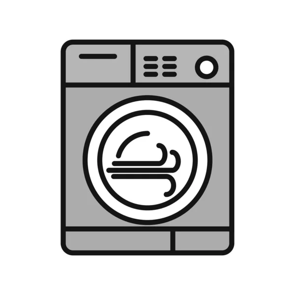 Wasmachine Gevuld Vector Line Icoon Ontwerp — Stockvector