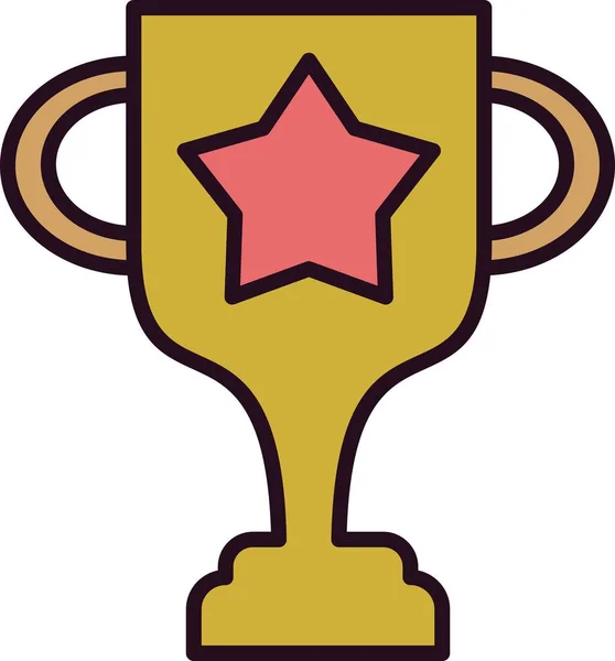 Trophy Linear Vector Icon Desig — Stock Vector