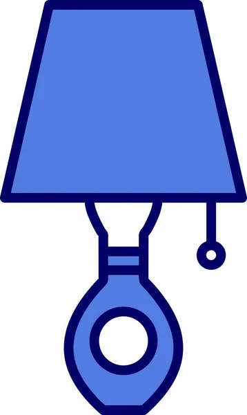 Icône Vectorielle Linéaire Remplie Lampe Table Desig — Image vectorielle