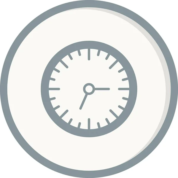 Настінний Годинник Заповнений Лінійний Вектор Піктограми Демонстрація — стоковий вектор