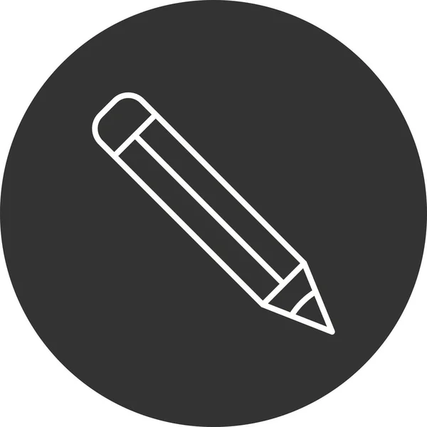 Bleistift Gefüllt Linear Vector Icon Desig — Stockvektor