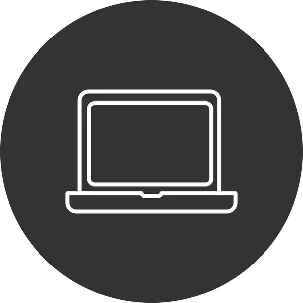 Laptop Filled Linear Vector Icon Desig — Stock Vector