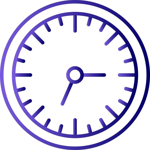 Relógio Parede Preenchido Vetor Linear Ícone Desig —  Vetores de Stock