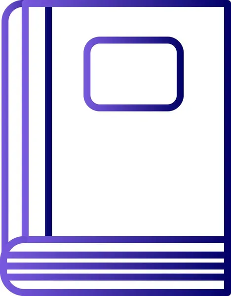 Book Filled Linear Vector Icon Desig — Stock Vector