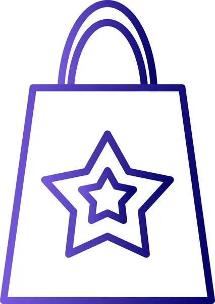 Shoppingväska Fylld Linjär Vektor Icon Desig — Stock vektor