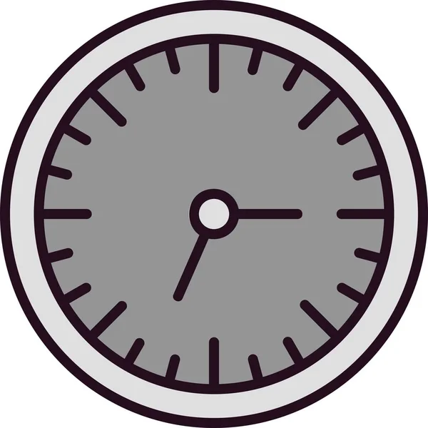 Reloj Pared Llenado Lineal Vector Icono Desig — Vector de stock