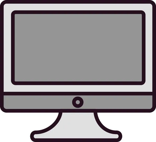 Monitor Bildschirm Gefüllter Linearer Vektor Icon Desig — Stockvektor