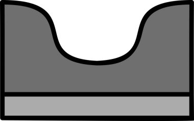 Kaykay Oyun Alanı Doğrusal Vektör Simgesi Tasarımı
