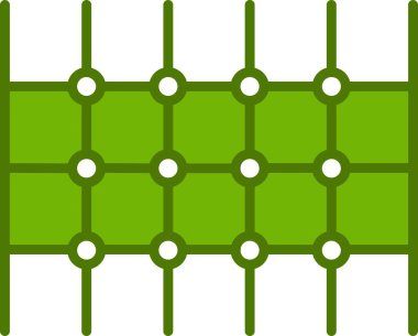 Ağ Doldurulmuş Doğrusal Vektör Simgesi Tasarımı