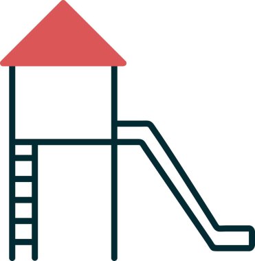 Slayt Doldurulmuş Doğrusal Vektör Simgesi Tasarımı