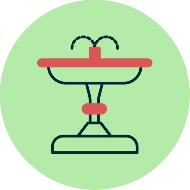 Fıskiye Doldurulmuş Doğrusal Vektör Simgesi Tasarımı