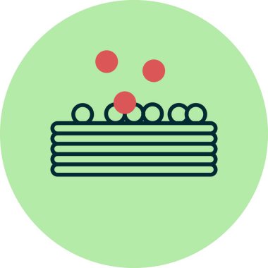 Top Havuzu Dolu Doğrusal Vektör Simgesi Tasarımı