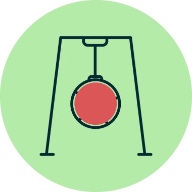 Lastik Doldurulmuş Doğrusal Vektör Simgesi Tasarımı