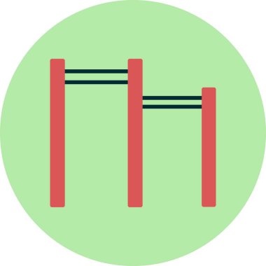 Chinup Çubuğu Doğrusal Vektör Simgesi Tasarımı