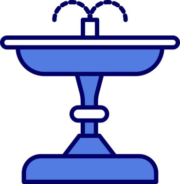Fıskiye Doldurulmuş Doğrusal Vektör Simgesi Tasarımı