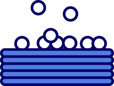 Top Havuzu Dolu Doğrusal Vektör Simgesi Tasarımı