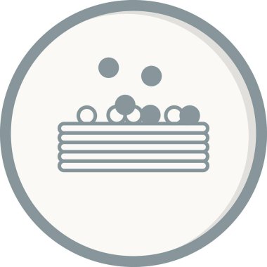 Top Havuzu Dolu Doğrusal Vektör Simgesi Tasarımı