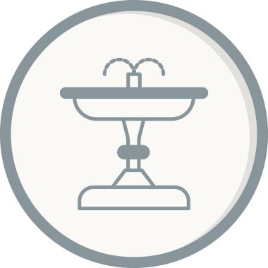 Fıskiye Doldurulmuş Doğrusal Vektör Simgesi Tasarımı