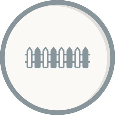 Çit Doldurulmuş Doğrusal Vektör Simgesi Tasarımı