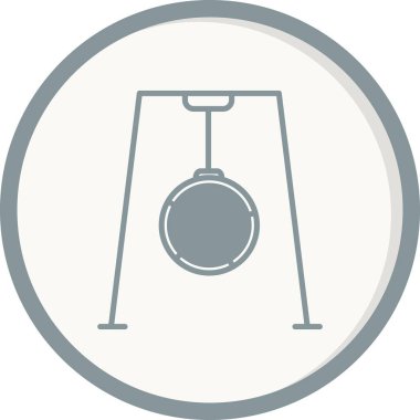 Lastik Doldurulmuş Doğrusal Vektör Simgesi Tasarımı