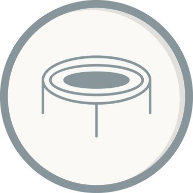 Trambolin Doldurulmuş Doğrusal Vektör Simgesi Tasarımı