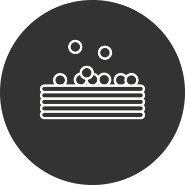 Top Havuzu Dolu Doğrusal Vektör Simgesi Tasarımı