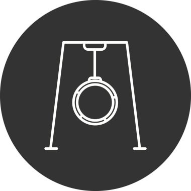 Lastik Doldurulmuş Doğrusal Vektör Simgesi Tasarımı