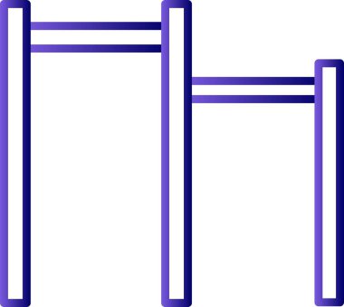 Chinup Çubuğu Doğrusal Vektör Simgesi Tasarımı