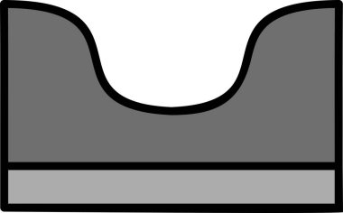Kaykay Oyun Alanı Doğrusal Vektör Simgesi Tasarımı