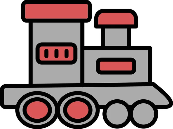 列车填装直线向量Icon设计 — 图库矢量图片