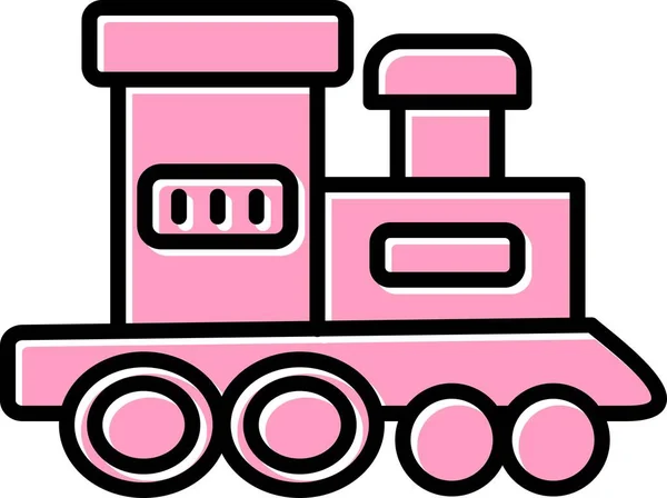 Tren Llenado Lineal Vector Icono Desig — Vector de stock