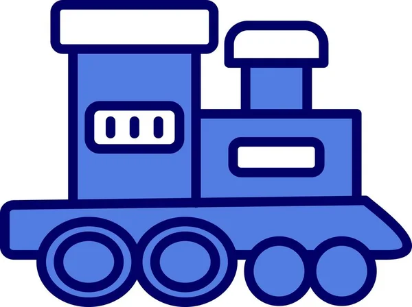 Train Filled Linear Vector Icon Desig — Stock Vector