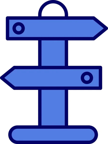 Signboard Filled Linear Vector Icon Desig — Stock Vector