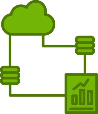 Veritabanı Dolu Doğrusal Vektör Simgesi Tasarımı