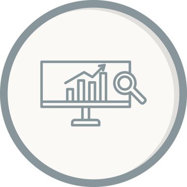 Doğrusal Vektör Simgesi Tasarımı Doldurulmuş Veri araştırması