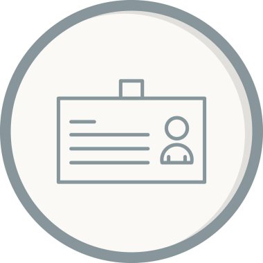 Kart Doldurulmuş Doğrusal Vektör Simgesi Tasarımı