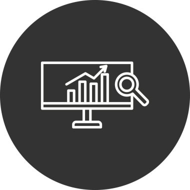 Doğrusal Vektör Simgesi Tasarımı Doldurulmuş Veri araştırması