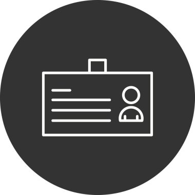 Kart Doldurulmuş Doğrusal Vektör Simgesi Tasarımı