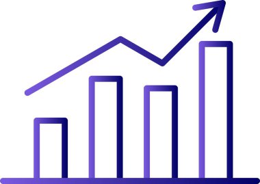 Doğrusal Vektör Simgesi Tasarımı Doldurulmuş İstatistikler