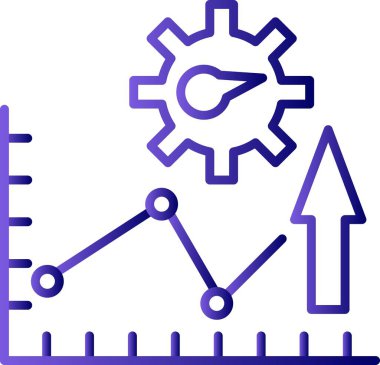 Üretkenlik Doğrusal Vektör Simgesi Tasarımı