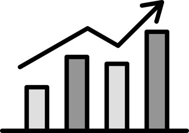 Doğrusal Vektör Simgesi Tasarımı Doldurulmuş İstatistikler