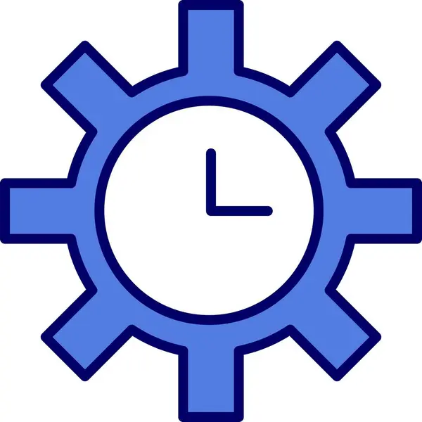 Time Management Plný Lineární Vektor Icon Desig — Stockový vektor