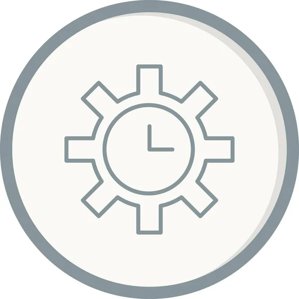 Gestión Del Tiempo Lineal Lleno Vector Icono Desig — Vector de stock