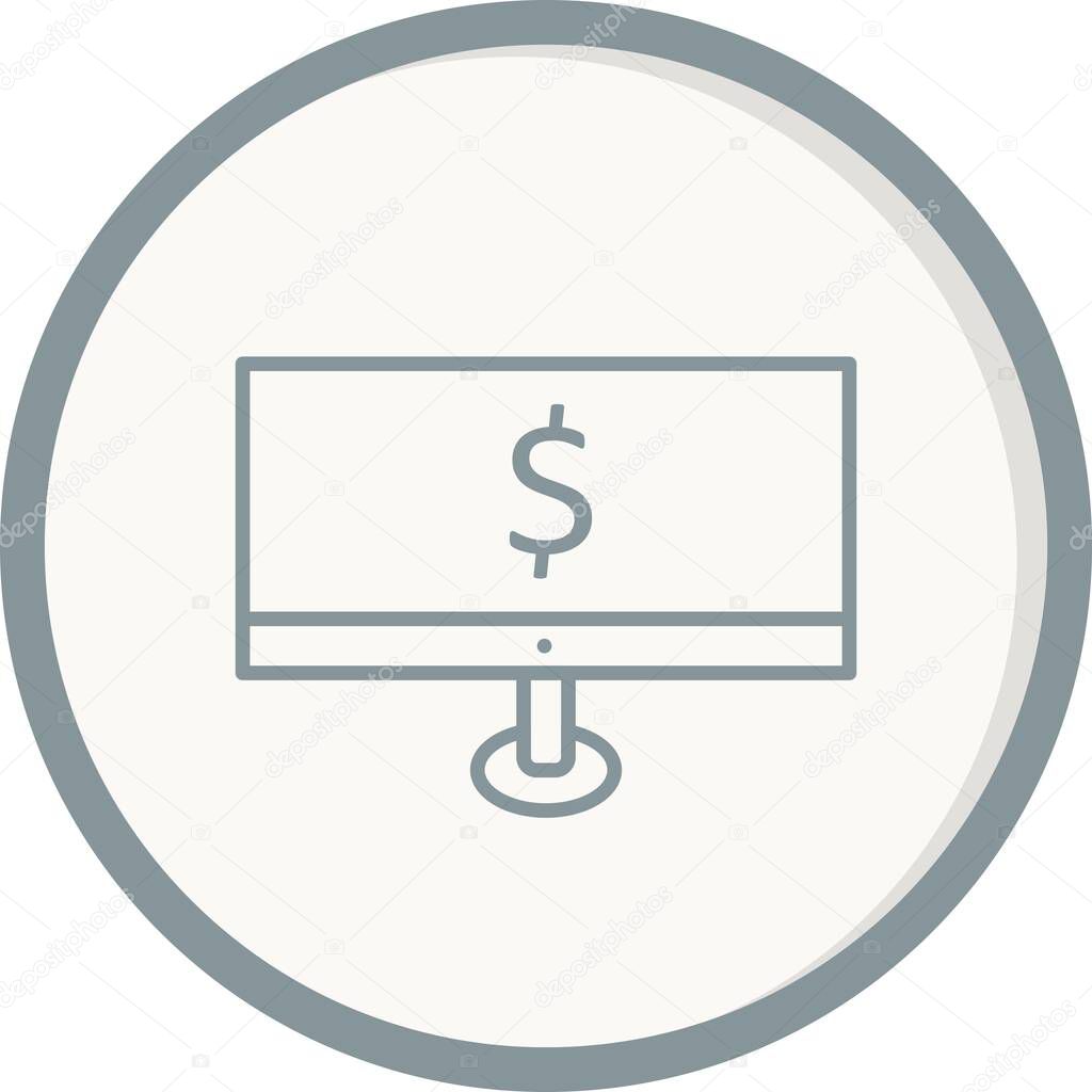 Money Analysis Filled Linear Vector Icon Desig