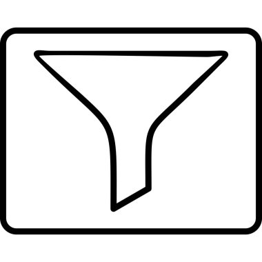 Filtre simgesi vektör illüstrasyonu