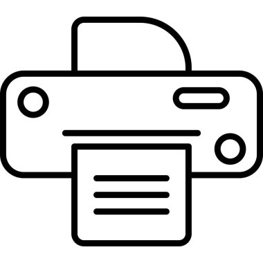 Yazıcı simgesi vektör illüstrasyonu