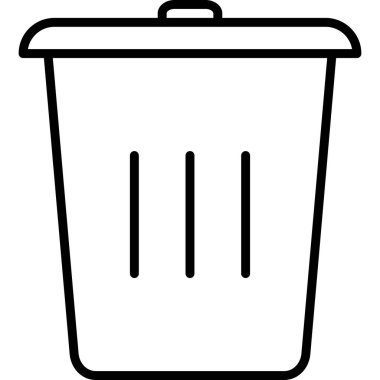 Çöp kovası vektör illüstrasyonu
