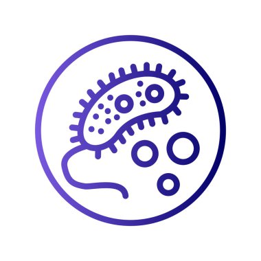 Bakteri virüsünün basit vektör çizimi 